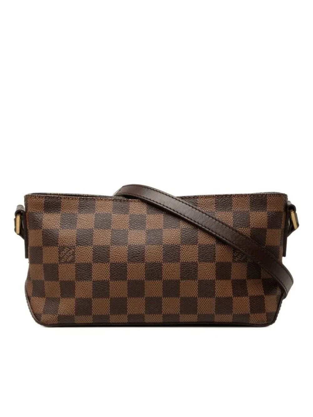 Louis Vuitton Damier Trotteur Crossbody Shoulder Bag Brown Leather